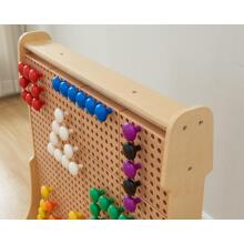 MASTERKIDZ Красочные большие колышки для доски STEM 128 шт - 8 цветов
