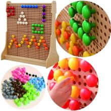 MASTERKIDZ Красочные большие колышки для доски STEM 64 шт - 6 цветов