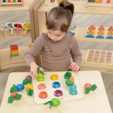 MASTERKIDZ Izglītības tāfele Dārzeņi Mācību skaitļi un krāsas Montessori