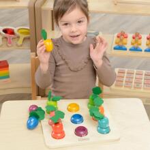 MASTERKIDZ Izglītības tāfele Dārzeņi Mācību skaitļi un krāsas Montessori