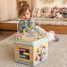 TOOKY TOY Интерактивная деревянная шестигранная открывающаяся коробка Монтессори