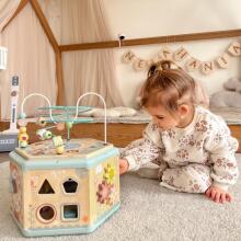 TOOKY TOY Интерактивная деревянная шестигранная открывающаяся коробка Монтессори