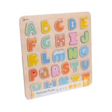 CLASSIC WORLD Koka Montessori puzle "Apgūsti alfabētu, burtus, vārdus" 27 gab.