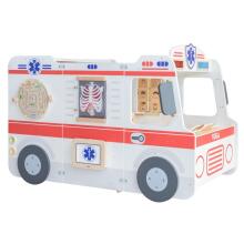 VIGA Large Wooden Ambulance Set Ambulance for Little Rescuers Accessories 25 pcs.