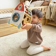 TOOKY TOY Kosmosa raķešu aktivitāšu šķirotāja labirints no koka