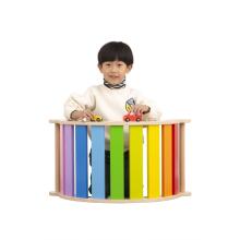 VIGA Wooden Rocker Bridge 2in1 Montessori Swing Rainbow