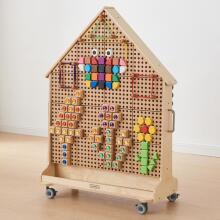 MASTERKIDZ Wooden STEM Board Freestanding XXL in the Shape of a House + Accessories