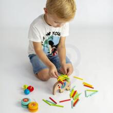 TOOKY TOY Prasmju spēļu komplekts Savācamo nūjiņu komplekts JoJo Vilkšanas vilciņš Elephant 46 gab.