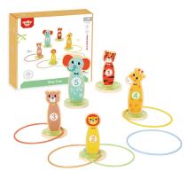 TOOKY TOY Деревянная игра на ловкость «Бросай в цель животных» 15 шт.