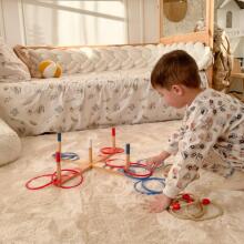 TOOKY TOY Koka jautra Serso arkādes gredzenu krusta spēle