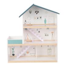 TOOKY TOY Большой деревянный кукольный домик + фигурки FSC
