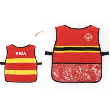 VIGA Mazā ugunsdzēsēja komplekts Veste + Koka aksesuāri 8 gab.