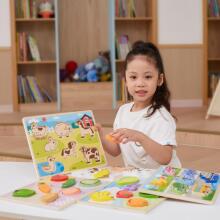 VIGA koka puzle Montessori 2in1 puzles transportlīdzekļi