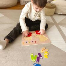 TOOKY TOY Развивающая деревянная головоломка для обучения счету и цветам