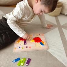 TOOKY TOY Развивающая деревянная головоломка для обучения счету и цветам