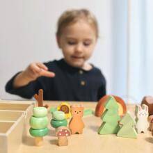 TOOKY TOY Forest Set Stack Puzzle Blocks Figures