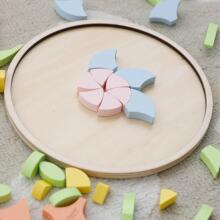 KLASISKĀ PASAULES Pasteļtoņu Mandala Montessori Puzle Mozaīkas Ziedi