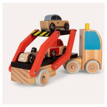 CLASSIC WORLD Wooden Tow Truck + 3 Cars
