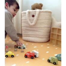 TOOKY TOY koka transportlīdzekļu un ceļa zīmju komplekts kastītē