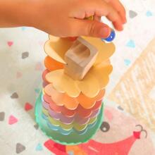 TOOKY TOY Деревянная красочная вращающаяся башня для детей
