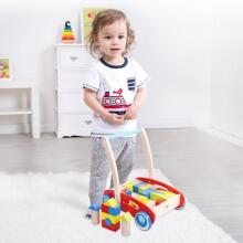 TOOKY TOY Деревянные ходунки-толкатели для детей + кубики 23 шт.