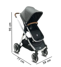 Arrue Obe Art.250630 Black  Baby stroller with cradle