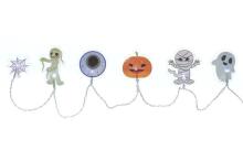 Finnlumor Window sticker Halloween chain 6 pcs removable