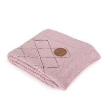 Knitted blanket in gift box 90x90 pink