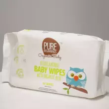Pure Beginnings Organic Wipes Art.251275 Органические 100% биоразлагаемые влажные салфетки  с нежным ароматом лаванды, 64 шт.