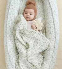 Aden Anais Muslin Swaddles Art.251298 Sinised Virmalised  High quality bamboo muslin swaddle, 1 pc. (120x120 cm)