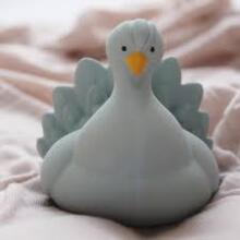 Natruba Bath Toy Peacock Art.251332 handmade biodegradable natural rubber chemical-free chew and bath toy green Floating Peacock, 0+ years old