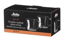 Maku Glass mug double wall 2 pcs 8 cl