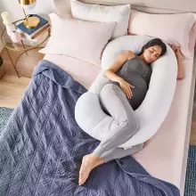 La Bebe™ Maternity Pillow Sì -Duo Art.227031 Kokvilna audums. Daudzfunkcionāls spilvens/pakavs grūtniecēm, ar memory foam