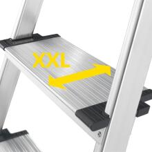 Household ladder L85 ComfortLine / aluminum / 4 steps