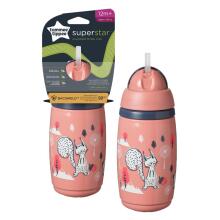 TOMMEE TIPPEE thermos-krūzīte INSULATED STRAW 266ml, 12m+, pink, 448017