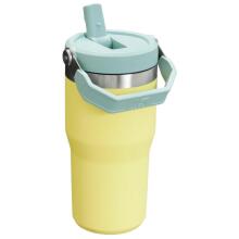 Termokrūze ar salmiņu The IceFlow Flip Straw 2.0 Tumbler 0,6L pomelo dzeltenzaļa
