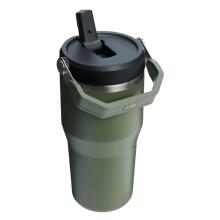 Termokrūze ar salmiņu The IceFlow Flip Straw 2.0 Tumbler 0,6L tumši zaļa