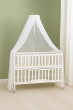 La Bebe™ Canopy Universal Art.252197 Baltā Universālais baldahīns / moskītu tīkls bērnu gultiņai vai šūpulim 150х150 см