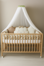La Bebe™ Canopy Universal Art.252197 Baltā Universālais baldahīns / moskītu tīkls bērnu gultiņai vai šūpulim 150х150 см