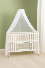 La Bebe™ Canopy Universal Art.252199 Baltā Universālais baldahīns / moskītu tīkls bērnu gultiņai vai šūpulim 150х300 см