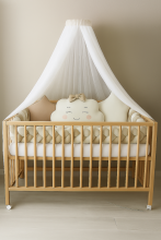 La Bebe™ Canopy Universal Art.252199 Baltā Universālais baldahīns / moskītu tīkls bērnu gultiņai vai šūpulim 150х300 см