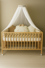 La Bebe™ Canopy Universal Art.252199 Baltā Universālais baldahīns / moskītu tīkls bērnu gultiņai vai šūpulim 150х300 см