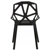 Set of 4 modern design chairs black