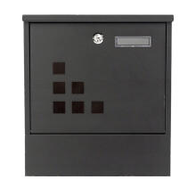 Steel mailbox, newspaper holder