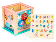Wooden educational cube, mula sorter ECOTOYS