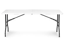 Catering table 180 cm foldable into a suitcase white ModernHome