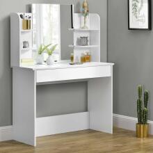 Modern cosmetic dressing table with large mirror ModernHome
