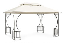 Dārza paviljons telts 3x4 m ar sānu sienām bežā MultiGarden