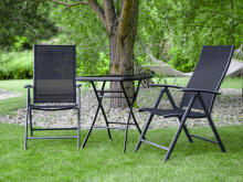 Folding Glass Garden Table for Terrace Coffee MultiGarden