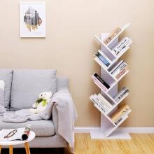 Modern white wooden bookshelf stand